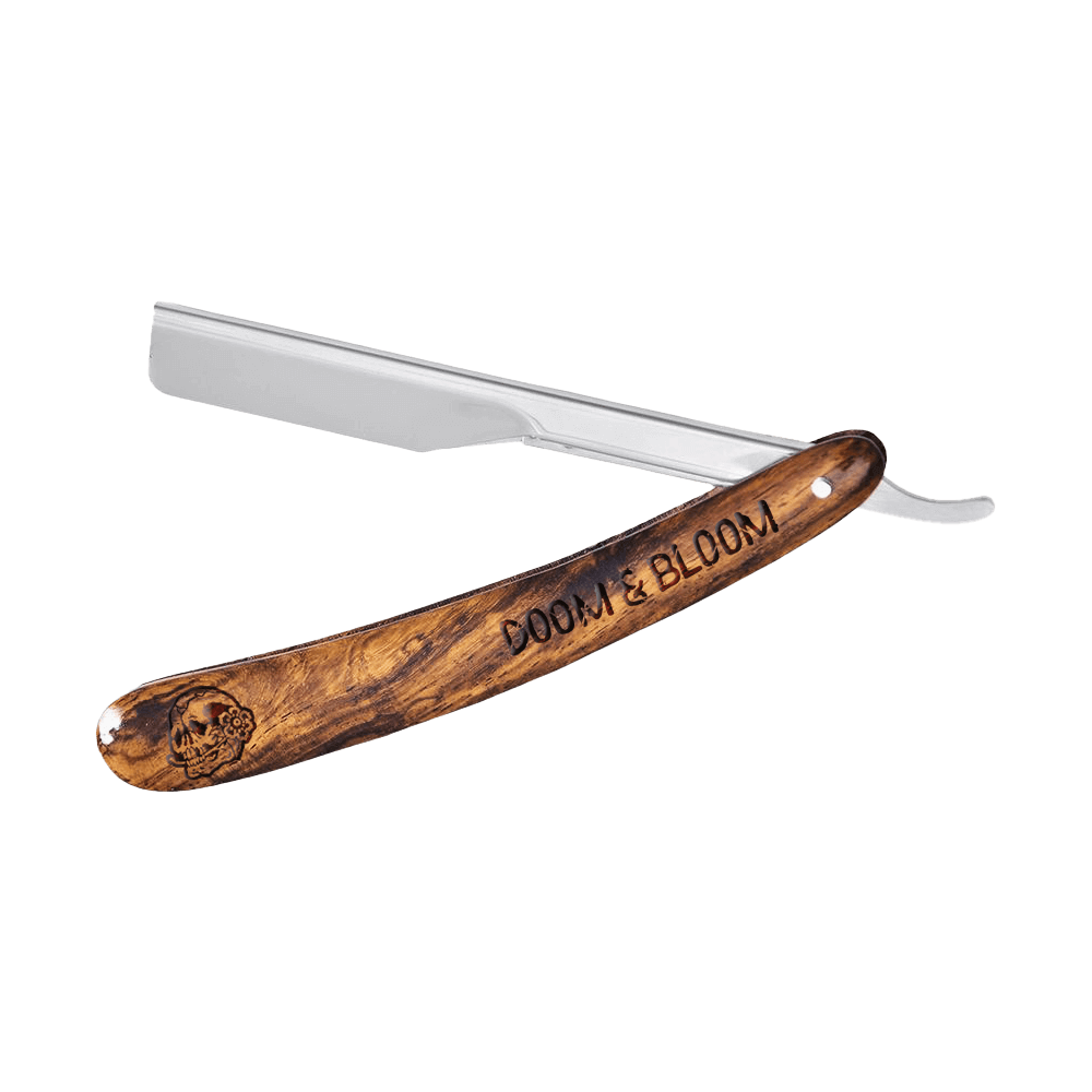 engraved cut throat razor. Customised cut throat razor