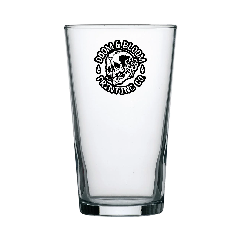 laser engraved pint glass - custom glassware